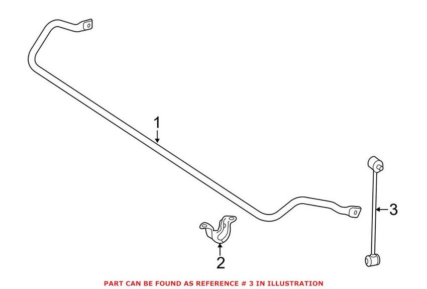 Mercedes Suspension Stabilizer Bar Link - Rear 1723200089